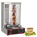 Professional Vertical Shawarma Machine - 2-Burner Doner Kebab Grill with 360° Rotation, Adjustable 122-572°F, Stainless Steel, Ideal for Home & Kitchen Parties (Gas 2800P)