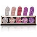 Profusion Cosmetics Amethyst Gems 5 Shade Glitter Eyeshadow Palette, Multicolour (Amethyst Gems)
