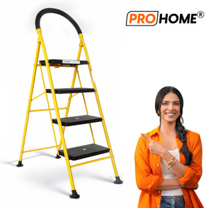 prohome 4 step steel ladder for home with anti skid shoes steel ladder