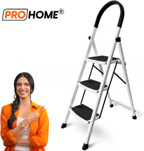 ProHome Vetro 3 Step Foldable Steel Ladder