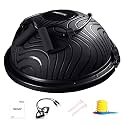 PROIRON Balance Trainer - Black with Resistance Bands, Balance Board, Yoga Half Ball, Air Dome Balance Ball with Pump,Improve Core and Ab Strength with Full Body Home Gym Workouts Or Fitness Training