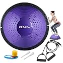 PROIRON Balance Trainer - Purple with Resistance Bands, Balance Board, Yoga Half Ball, Air Dome Balance Ball with Pump,Improve Core and Ab Strength with Full Body Home Gym Workouts Or Fitness Training