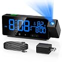 Projection Alarm Clock for Bedroom Ceiling with Auto Brightness Adjustment