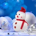 ProKart Christmas Foam Medium Cute Iceman Figure with Elegant Hat for Christmas Party Decor - White Red | Xmas Glowing Snowman Doll Vintage Ornaments Set for Home Decor (Red & White Snowman)