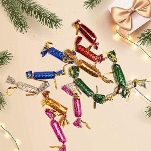 prokart classic 12pcs multi-color candy pendant decorations christmas tree hanging ornaments  christmas lollipop ornament candy-inspired decor foam candies multi candy xmas decor
