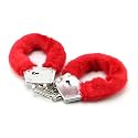 Prokart Kids Toy Police Handcuffs – Soft Plush Costume Accessory | Safe Metal Handcuffs with Fluffy Cover & Keys – Perfect for Valentine’s Day, Role Play, Costume & Dress-Up (Red)