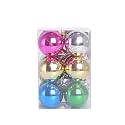 ProKart Ornaments Christmas 12 Pcs Multicolor Mini Ball Xmas Tree Decoration | Multi Christmas Ball for Christmas Party Décor, New Year Party, Home, Birthday &amp; Valentine's (Multi Xmas Ball - 12Pcs)