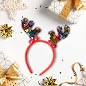 ProKart Premium 1 Pcs Multi Sequence Glitter Snowman Headband for Christmas Funny Party | New Year Party | Props Favors Children or Adult and Girls Christmas Party Accessory (Multi Sequin Headband)