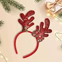 ProKart Premium 1 Pcs Red Sequence Glitter Snowman Headband for Christmas Xmas Funny Party | New Year Party | Props Favors Children or Adult and Girls Christmas Party Accessory (Red Sequin Headband)