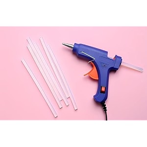 prokart premium 20w hot melt glue gun amp 7mm glue sticks with onoff switch anti drip heavy duty glue sticks for diy projects school arts amp craft and quick repairs glue gun  30 glue sticks 7mm