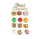 ProKart Premium Christmas Mixed Decorations Ornaments | Xmas Tree Decorations Hanging Ornaments for Home Party/Tree/Craft/Christmas/Xmas Decoration/New Year/Valentine's (Golden Mix Xmas Decor)