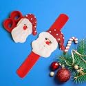 ProKart Premium Christmas Red Slap Bracelets Snowman Headband for Christmas Funny Party | New Year Party | Props Favors Children or Adult and Girls (Red Snap Bracelets)