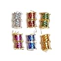 ProKart Premium Laser Small Drum Christmas Ornament Colorful Gift Box | Christmas Tree Pendant Year Festival Home Decorations for Festive, Christmas Decor &amp; New Year Party (Multi Drums Xmas Decor)