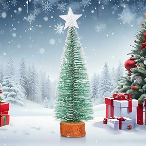 prokart premium mini christmas tree small pine tree with wooden bases  xmas tree decorations hanging for home birthday valentine39s christmas funny party amp new year party xmas tree top star