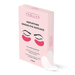 prolixr depuffing under eye patches - collagen booster  aging  puffiness  dark circles  cooling  hydrating  men amp women - 5 patches