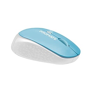 promate 24g wireless mouse professional precision tracking comfort grip mouse with usb nano receiver 10m range 80012001600 dpi switch and 4 functional buttons for mac os windows tracker blue