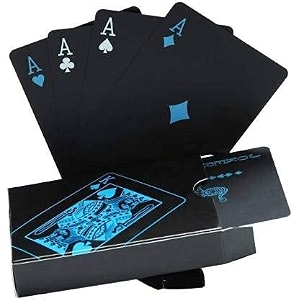 promote trader pack of 1 black deck and 1 golden deck of cards with 3 red dice for set of classical magic trick playing cards magicians effect gimmick