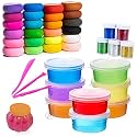 Promote Trader Slime Kit for Girls & Boys | Toys for Kids Aged 7-12 Years | 1 Slime Pot, 6 Crystal Slime and 12 Air Dry Clay | Birthday Gift and Toy for Boys and Girls | Multi Color