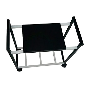 promounts-2 tier powder coated metal inverter and ups single tubular battery trolley for home and office  with wheels inverter cabinet with shelf  59 cm x 63 cm x 54 cm