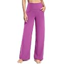 Promover Wide Leg Pants for Woman Yoga Pants with Pockets Stretch