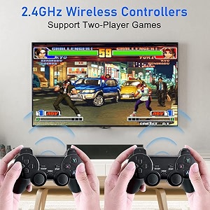 pronline - tv video game console 24g wireless gamepad controller usb built-in 10000 classic 9 classic emulators hdmi output for tv with dual 24g wireless controllers - 4k ultra hd games