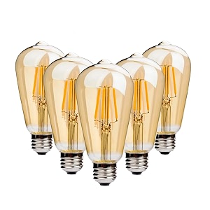 prop it up 4-watts edison filament incandecent light bulb pack of 5