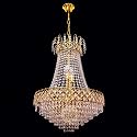 Prop It Up Grand Size Golden Crystal Designer Chandeliers Fancy and Attractive Lights for Your Home and Office Decor (Small, Multicolour)