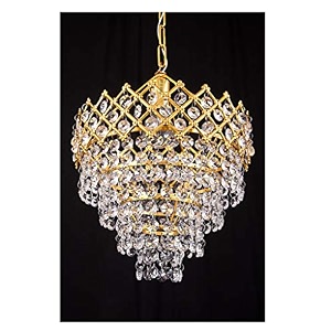 golden crystal designer small chandelier with color crystal for home dcor