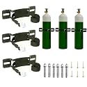Propane Tank Holder，Gas Cylinder Holder Wall-Mounted Bracket Propane Tank Bracket with Screws and Safety Belt (black3)