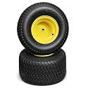 PROPARTS 20x10.00-8 Lawn Mower Tires &amp; Wheel, 3/4" Bore, and 3/16" Keyway, 3.5" Offset Hub, 4PR Tubeless Tire, 20x10x8 Riding Mower Garden Tractors Rear Tire and Wheel Assemblies, 2-Pack