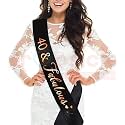 Propsicle 40 & Fabulous Birthday Sash for Women 40th Birthday Party Prop