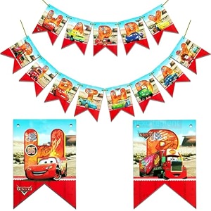 propsicle racing car theme happy birthday banner for kids party decoration