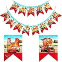 Propsicle Racing Car Theme Happy Birthday Banner for Kids Party Decoration