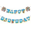 Propsicle Paw-Patrol Happy Birthday Banner for Kids Party Decoration Blue Happy Birthday Sign Backdrop Hanging Decorations