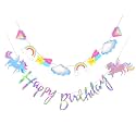 Propsicle Unicorn Happy Birthday Banner for Girls Birthday Decoration