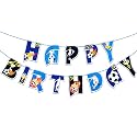 Propsicle Football Theme Happy Birthday Banner for Boys Party Decoration