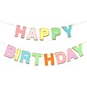 Propsicle Rainbow Theme Happy Birthday Banner for Party Decoration
