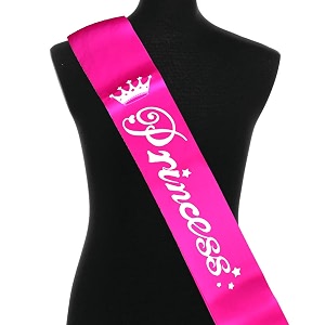 propsicle princess theme pink satin birthday sash for women amp teens