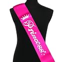 Propsicle Princess Theme Pink Satin Birthday Sash for Women &amp; Teens
