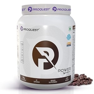 proquest whey protein powder cafe mocha 1 kg  22 lbs 27 servings  24g protein per scoop  lab tested  with probiotics amp digezyme  perfect for pre-workout post-workout or intra-workout supplement supporting muscle recovery amp performance