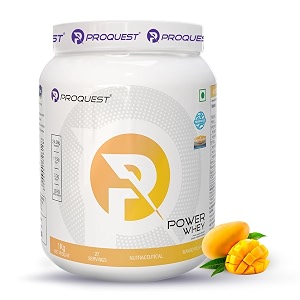 proquest whey protein powder mango rush 1 kg  22 lbs 27 servings  24g protein per scoop  lab tested  with probiotics amp digezyme  perfect for pre-workout post-workout or intra-workout supplement supporting muscle recovery amp performance