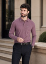 PRORIDERS Solid Men Polo Neck Purple T-Shirt
