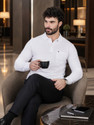 PRORIDERS Solid Men Polo Neck White T-Shirt