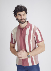 PRORIDERS Striped Men Polo Neck Multicolor T-Shirt