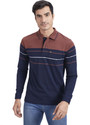 PRORIDERS Striped Men Polo Neck Multicolor T-Shirt