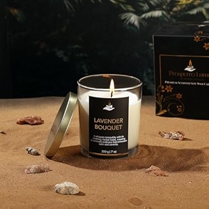 prosperro lumo by parkash candles premium scented soy wax candle 200 gm 25-30 hrs luxury aroma therapy votive jar scented candles for home decor gift set lavender bouquet