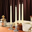 PROSPERRO LUMO by Parkash Candles Unscented Dripless Taper Candles || 10 Inch x 0.75 Inch || Candle Light Dinner || Spell || Set of 4 || Paraffin Wax (Ivory)
