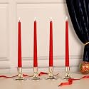 PROSPERRO LUMO by Parkash Candles Unscented Dripless Taper Candles || 10 Inch x 0.75 Inch || Ram Mandir Candle || Spell || Set of 4 || Paraffin Wax (RED)