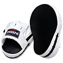 Prospo Curved Focus Pads/Punching Mitts for Boxing/MMA/Muay Thai/Kickboxing/Karate/TAEKWANDO (White-Black)