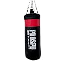 PROSPO 24 Inch Filled SRF Punching Bag with Super Strong Hanging Chain and 12oz Boxing Gloves, Black, MMA, Boxing, Gym, Youth
